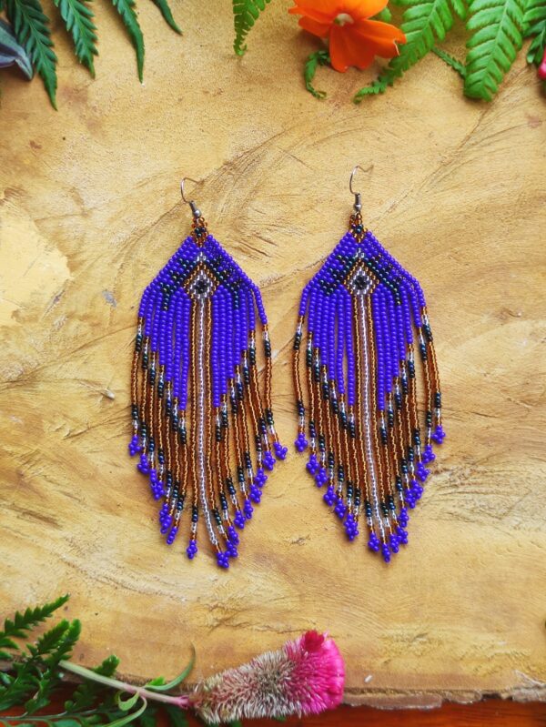 Aretes grandes en chaquira - Image 4